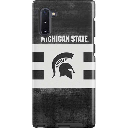 Michigan State University Black and White Stripes Galaxy Cases