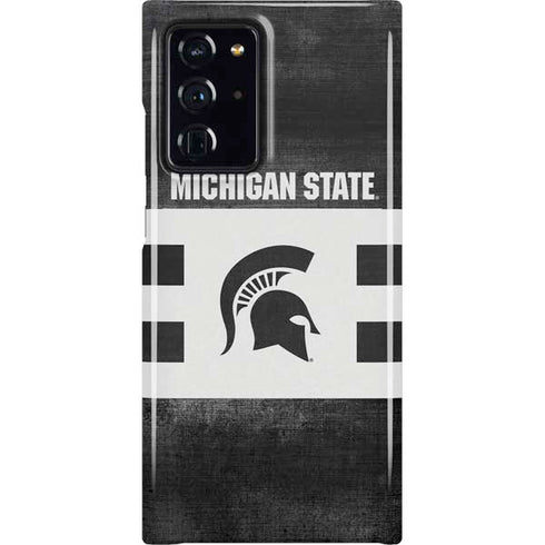 Michigan State University Black and White Stripes Galaxy Cases