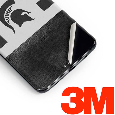 Michigan State University Black and White Stripes Galaxy S10 Skin
