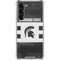 Michigan State University Black and White Stripes Galaxy S24 FE Clear Case