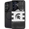 Michigan State University Black and White Stripes Galaxy S25 Kickstand Case