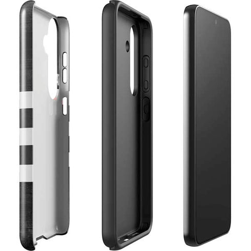 Michigan State University Black and White Stripes Galaxy S25 Plus Impact Case