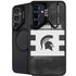 Michigan State University Black and White Stripes Galaxy S25 Plus Kickstand Case