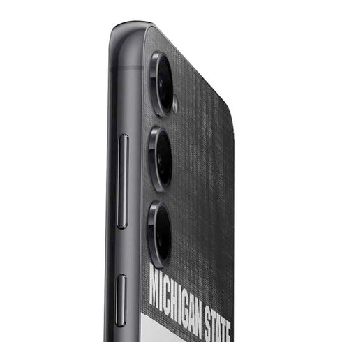 Michigan State University Black and White Stripes Galaxy S25 Plus Skin