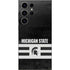 Michigan State University Black and White Stripes Galaxy S25 Ultra Skin
