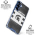 Michigan State University Black and White Stripes Galaxy S25 Plus Clear Case