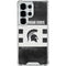 Michigan State University Black and White Stripes Galaxy S25 Ultra Clear Case