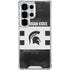 Michigan State University Black and White Stripes Galaxy S25 Ultra Clear Case