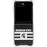 Michigan State University Black and White Stripes Galaxy Z Flip6 Clear Case