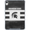 Michigan State University Black and White Stripes iPad 11th Gen (2025) Clear Case