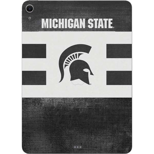 Michigan State University Black and White Stripes Apple iPad Air Skin