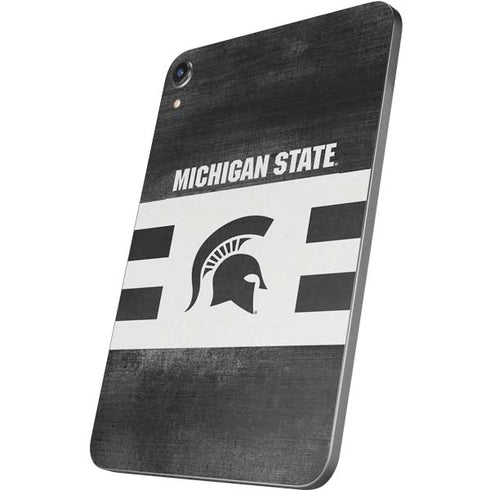 Michigan State University Black and White Stripes Apple iPad Mini Skin