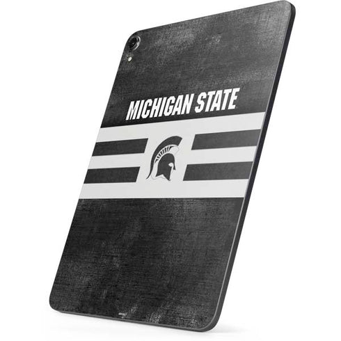 Michigan State University Black and White Stripes Apple iPad Pro Skin