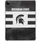 Michigan State University Black and White Stripes iPad Pro 11in (2024) Clear Case