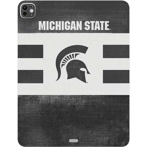 Michigan State University Black and White Stripes iPad Pro 13in M4 (2024) Skin