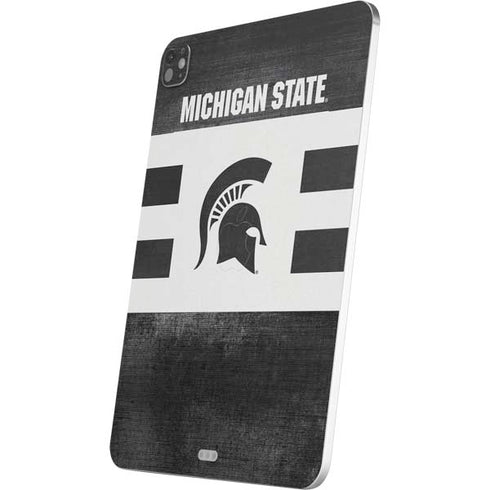 Michigan State University Black and White Stripes iPad Pro 13in M4 (2024) Skin