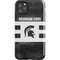 Michigan State University Black and White Stripes iPhone Cases