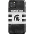 Michigan State University Black and White Stripes iPhone Cases