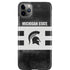 Michigan State University Black and White Stripes iPhone Cases