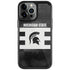 Michigan State University Black and White Stripes iPhone Cases
