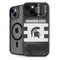 Michigan State University Black and White Stripes iPhone 14 Kickstand Case
