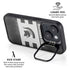 Michigan State University Black and White Stripes iPhone 14 Plus Kickstand Case