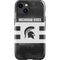 Michigan State University Black and White Stripes iPhone 15 Impact Case