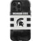 Michigan State University Black and White Stripes iPhone 15 Pro Impact Case