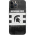 Michigan State University Black and White Stripes iPhone 15 Pro Max Skin