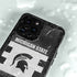Michigan State University Black and White Stripes iPhone 15 Pro Waterproof Case