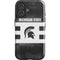 Michigan State University Black and White Stripes iPhone 16 Impact Case