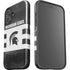 Michigan State University Black and White Stripes iPhone 16 Impact Case