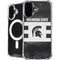 Michigan State University Black and White Stripes iPhone 16 MagSafe Case