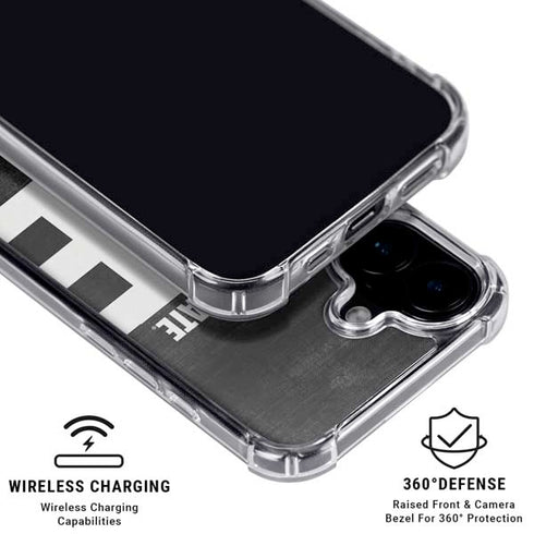 Michigan State University Black and White Stripes iPhone 16 MagSafe Case
