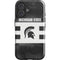 Michigan State University Black and White Stripes iPhone 16 Plus Impact Case