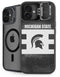 Michigan State University Black and White Stripes iPhone 16 Plus Kickstand Case