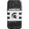 Michigan State University Black and White Stripes iPhone 16 Plus Magsafe Impact Case