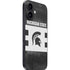 Michigan State University Black and White Stripes iPhone 16 Plus Skin