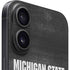 Michigan State University Black and White Stripes iPhone 16 Plus Skin