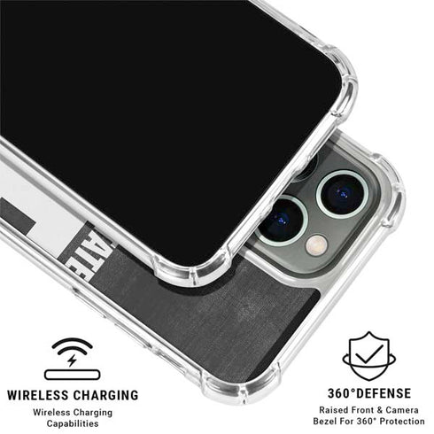 Michigan State University Black and White Stripes iPhone 16 Pro Clear Case