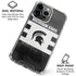 Michigan State University Black and White Stripes iPhone 16 Pro Clear Case