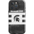 Michigan State University Black and White Stripes iPhone 16 Pro Impact Case