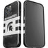 Michigan State University Black and White Stripes iPhone 16 Pro Impact Case