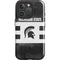 Michigan State University Black and White Stripes iPhone 16 Pro Magsafe Impact Case