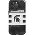 Michigan State University Black and White Stripes iPhone 16 Pro Magsafe Impact Case