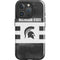 Michigan State University Black and White Stripes iPhone 16 Pro Max Impact Case