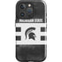 Michigan State University Black and White Stripes iPhone 16 Pro Max Impact Case