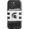 Michigan State University Black and White Stripes iPhone 16 Pro Max Magsafe Impact Case