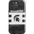 Michigan State University Black and White Stripes iPhone 16 Pro Max Magsafe Impact Case