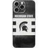 Michigan State University Black and White Stripes iPhone 16 Pro Max Skin